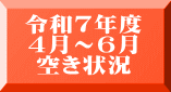 令和7年度 4月～6月 空き状況